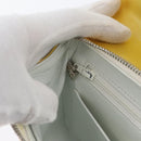 CHANEL Matelasse Backpack Patent leather Yellow Silver CC Auth 89374-26