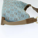 Salvatore Ferragamo Shoulder Bag Canvas Light Blue Gold Auth 89387-3