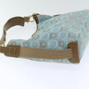 Salvatore Ferragamo Shoulder Bag Canvas Light Blue Gold Auth 89387-4