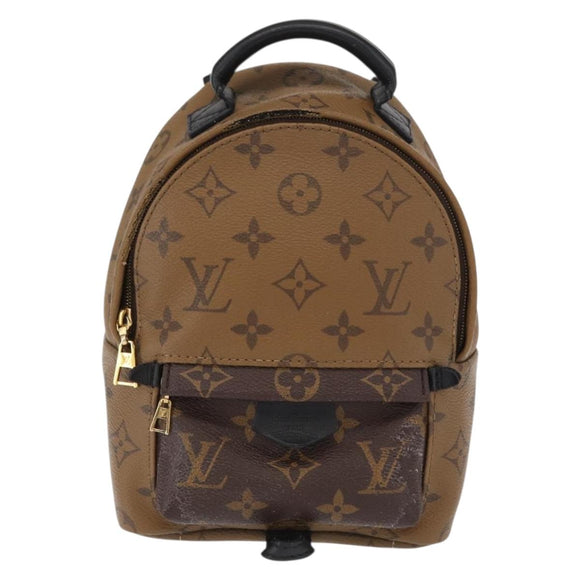 LOUIS VUITTON Monogram Reverse Palm Springs MINI Backpack M44872 LV Auth 89389