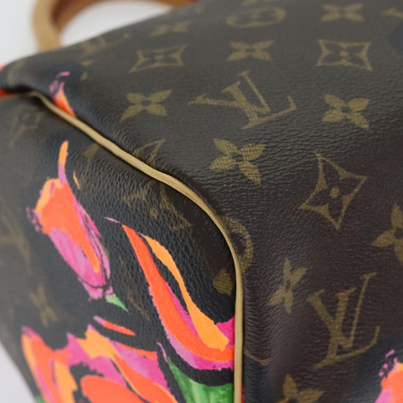 LOUIS VUITTON Monogram Rose Speedy 30 Hand Bag Orange Pink M48610 Auth 89406SAV