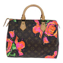 LOUIS VUITTON Monogram Rose Speedy 30 Hand Bag Orange Pink M48610 Auth 89406SAV-2