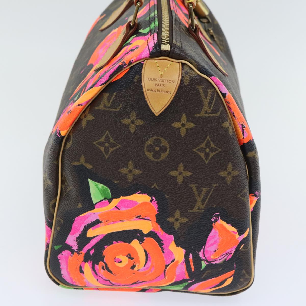 LOUIS VUITTON Monogram Rose Speedy 30 Hand Bag Orange Pink M48610 Auth 89406SA