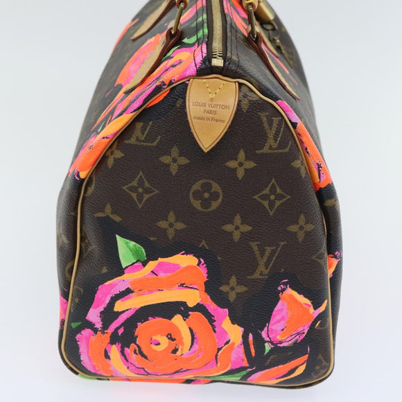 LOUIS VUITTON Monogram Rose Speedy 30 Hand Bag Orange Pink M48610 Auth 89406SAV