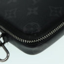 LOUIS VUITTON Monogram Eclipse Double Phone Pouch Gray M69534 LV Auth 89410-17