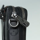 LOUIS VUITTON Monogram Eclipse Double Phone Pouch Gray M69534 LV Auth 89410-21