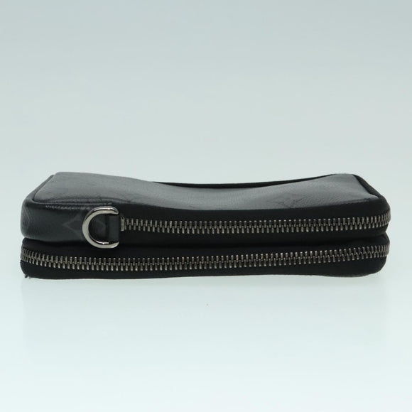 LOUIS VUITTON Monogram Eclipse Double Phone Pouch Gray M69534 LV Auth 89410