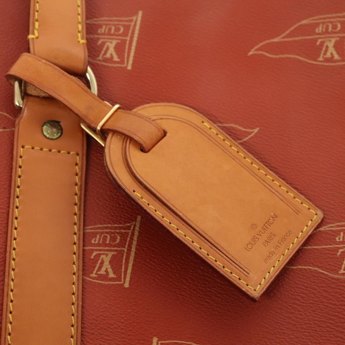 LOUIS VUITTON LV CUP Garment Cover Red LV Auth 89476