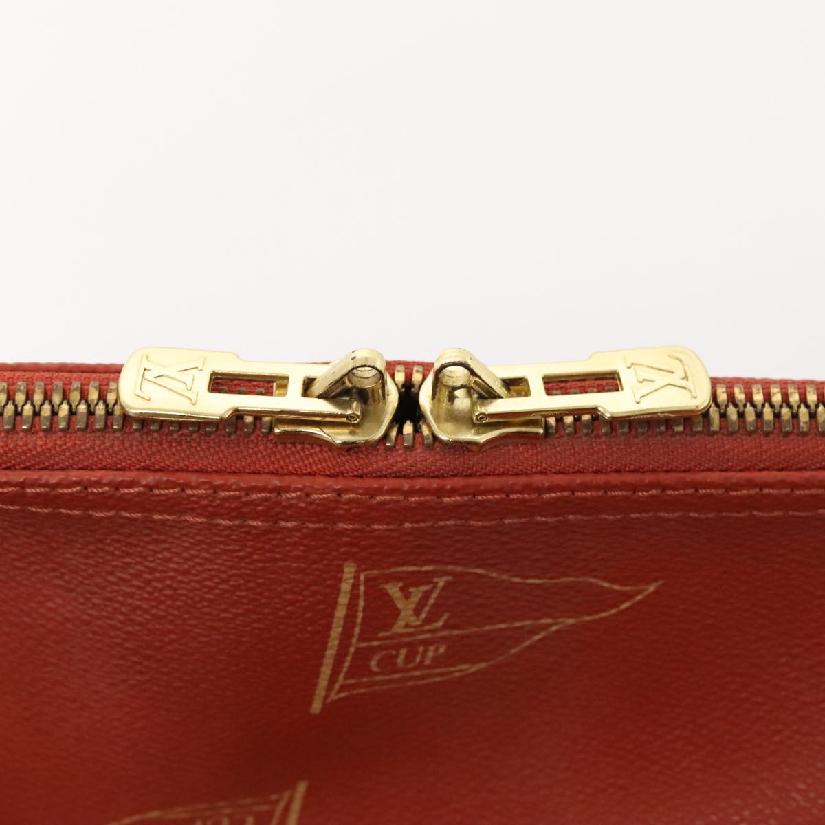 LOUIS VUITTON LV CUP Garment Cover Red LV Auth 89476