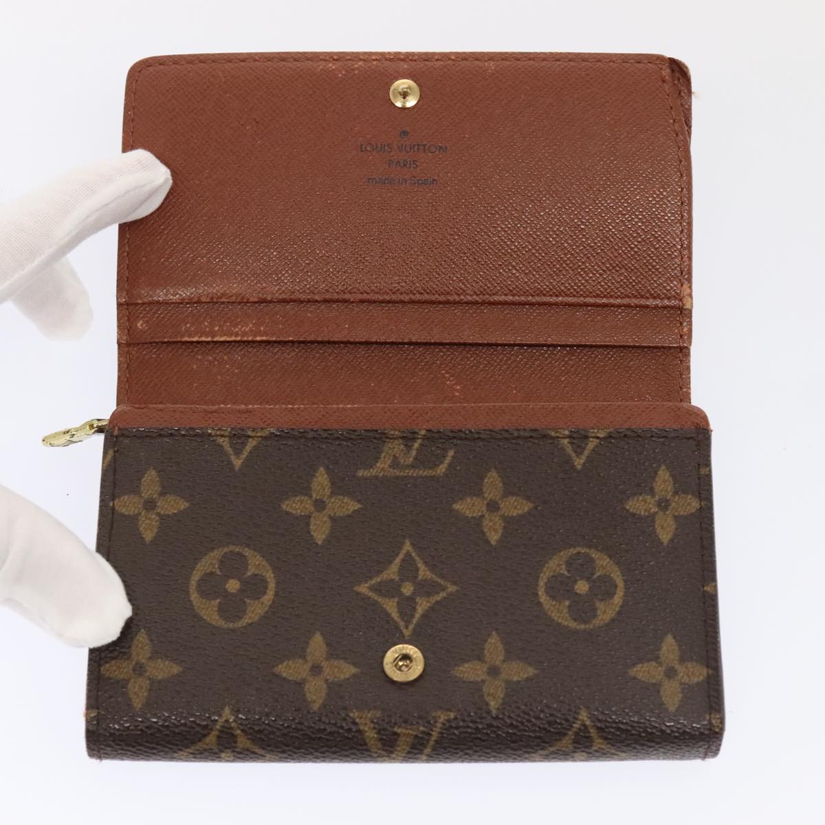 LOUIS VUITTON Monogram Portefeuille Tresol Wallet M61736 LV Auth 89482