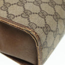 GUCCI GG Supreme Web Sherry Line Clutch Bag PVC Beige Red 89 01 031 Auth 89507-16