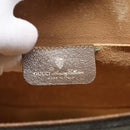 GUCCI GG Supreme Web Sherry Line Clutch Bag PVC Beige Red 89 01 031 Auth 89507-17