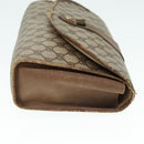 GUCCI GG Supreme Web Sherry Line Clutch Bag PVC Beige Red 89 01 031 Auth 89507-3
