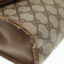 GUCCI GG Supreme Web Sherry Line Clutch Bag PVC Beige Red 89 01 031 Auth 89507-7