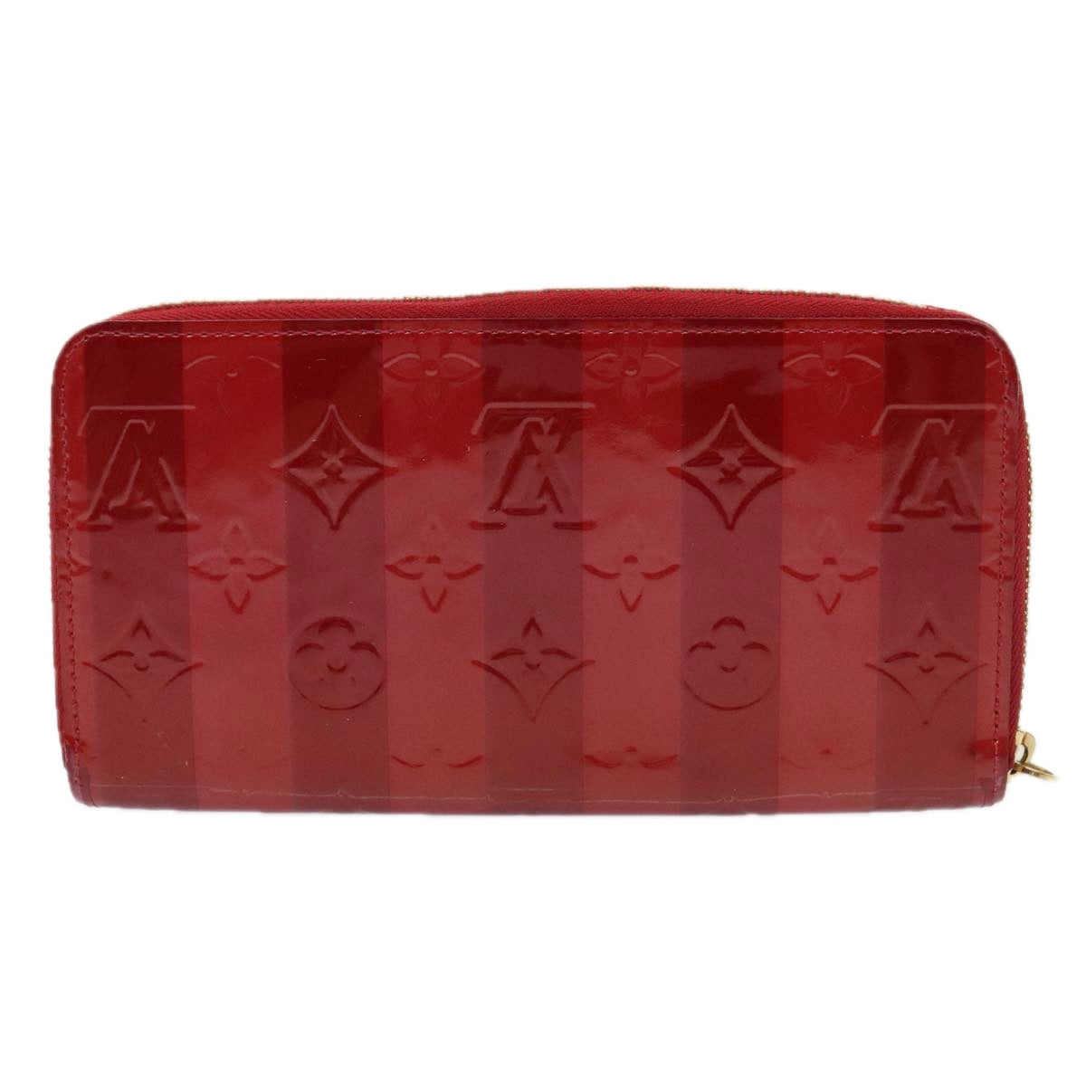 LOUIS VUITTON Vernis Rayure Zippy Wallet Pomme D'amour M91718 LV Auth 89527 - 0