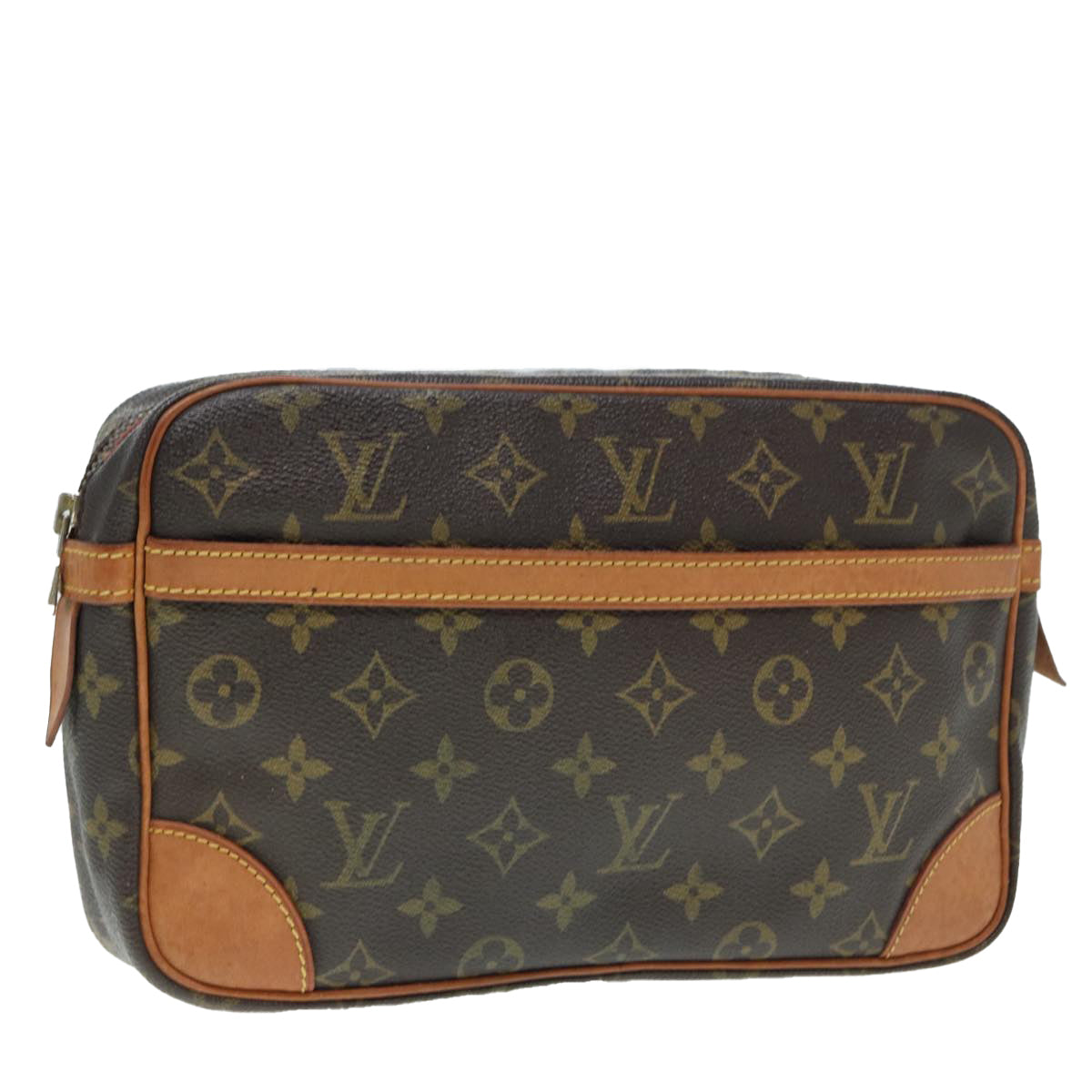 LOUIS VUITTON Monogram Compiegne 28 Clutch Bag M51845 LV Auth 89531