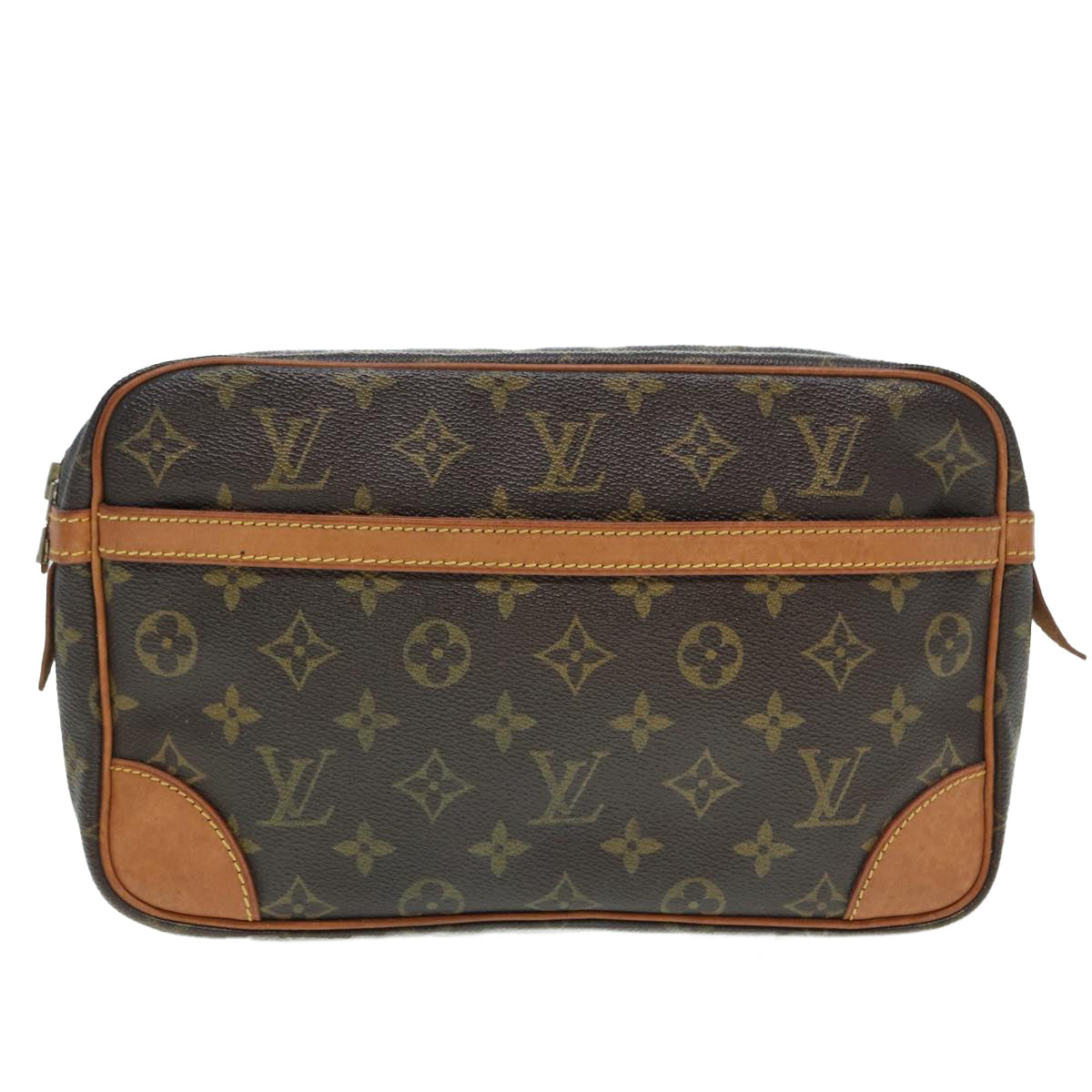 LOUIS VUITTON Monogram Compiegne 28 Clutch Bag M51845 LV Auth 89531