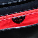 CELINE Shoulder Bag Leather Black Gold Auth 89545-18