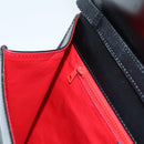 CELINE Shoulder Bag Leather Black Gold Auth 89545-21