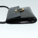 CELINE Shoulder Bag Leather Black Gold Auth 89545-4