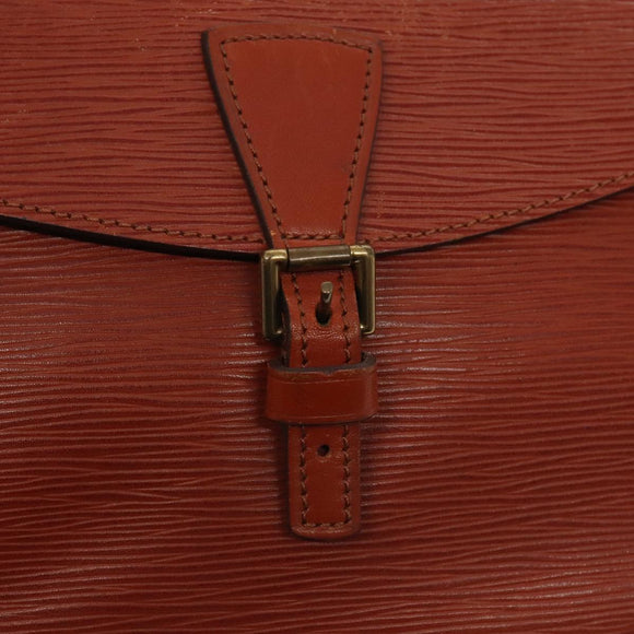 LOUIS VUITTON Epi Jeune FilleMM Shoulder Bag Brown M52153 LV Auth 89553