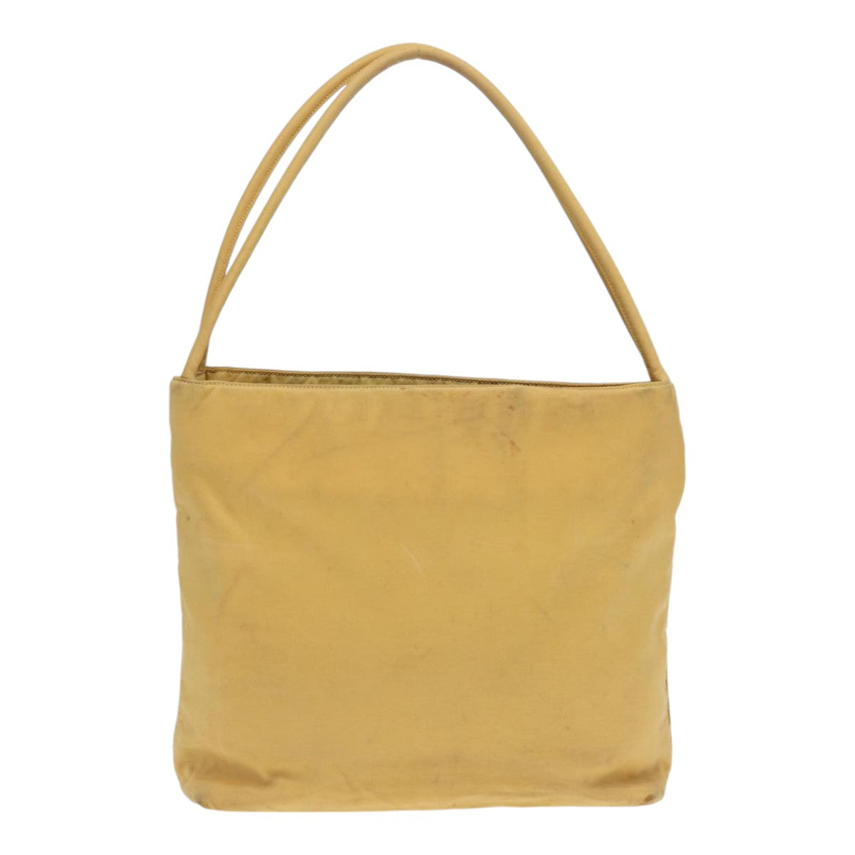 PRADA Tote Bag Nylon Yellow Silver Auth 89557 - 0