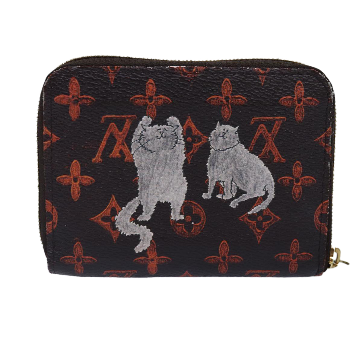 LOUIS VUITTON Catgram Cruise Collection Zippy Coin Purse Marron M63883 LV 89575 - 0