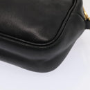 PRADA Shoulder Bag Leather Red Black gold Auth 89601-16