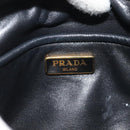 PRADA Shoulder Bag Leather Red Black gold Auth 89601-20