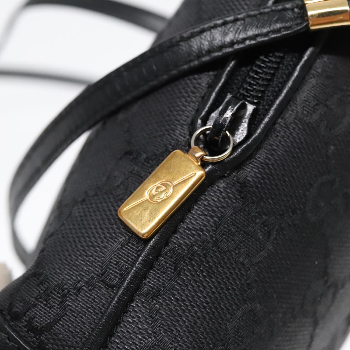 GUCCI GG Canvas Shoulder Bag Black Gold 007 115 4916 Auth 89607