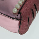 GUCCI Schultertasche Leder Rosa Silber 550756 Auth 89608-15