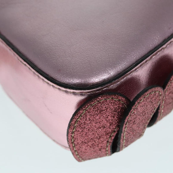 GUCCI Shoulder Bag Leather Pink Silver 550756 Auth 89608