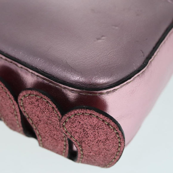 GUCCI Schultertasche Leder Rosa Silber 550756 Auth 89608