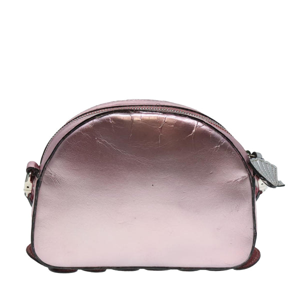 GUCCI Shoulder Bag Leather Pink Silver 550756 Auth 89608