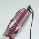 GUCCI Schultertasche Leder Rosa Silber 550756 Auth 89608-7