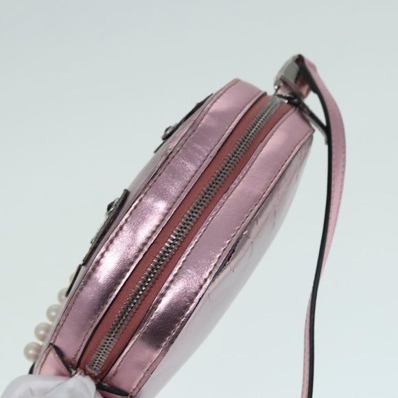 GUCCI Schultertasche Leder Rosa Silber 550756 Auth 89608