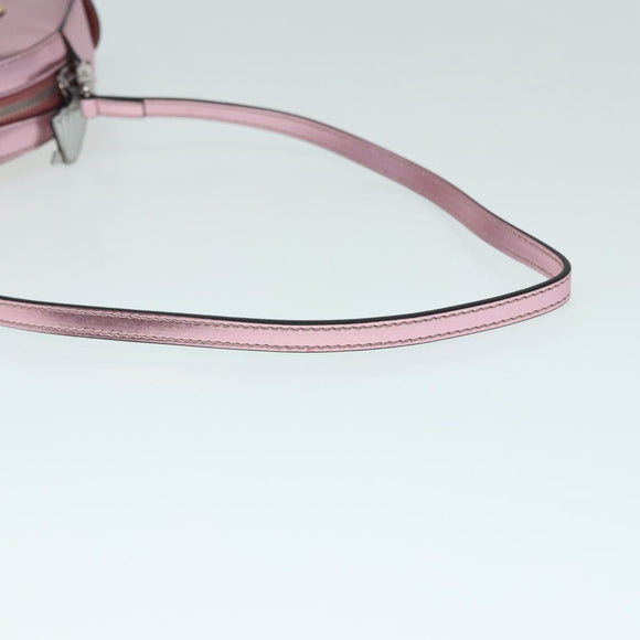 GUCCI Schultertasche Leder Rosa Silber 550756 Auth 89608