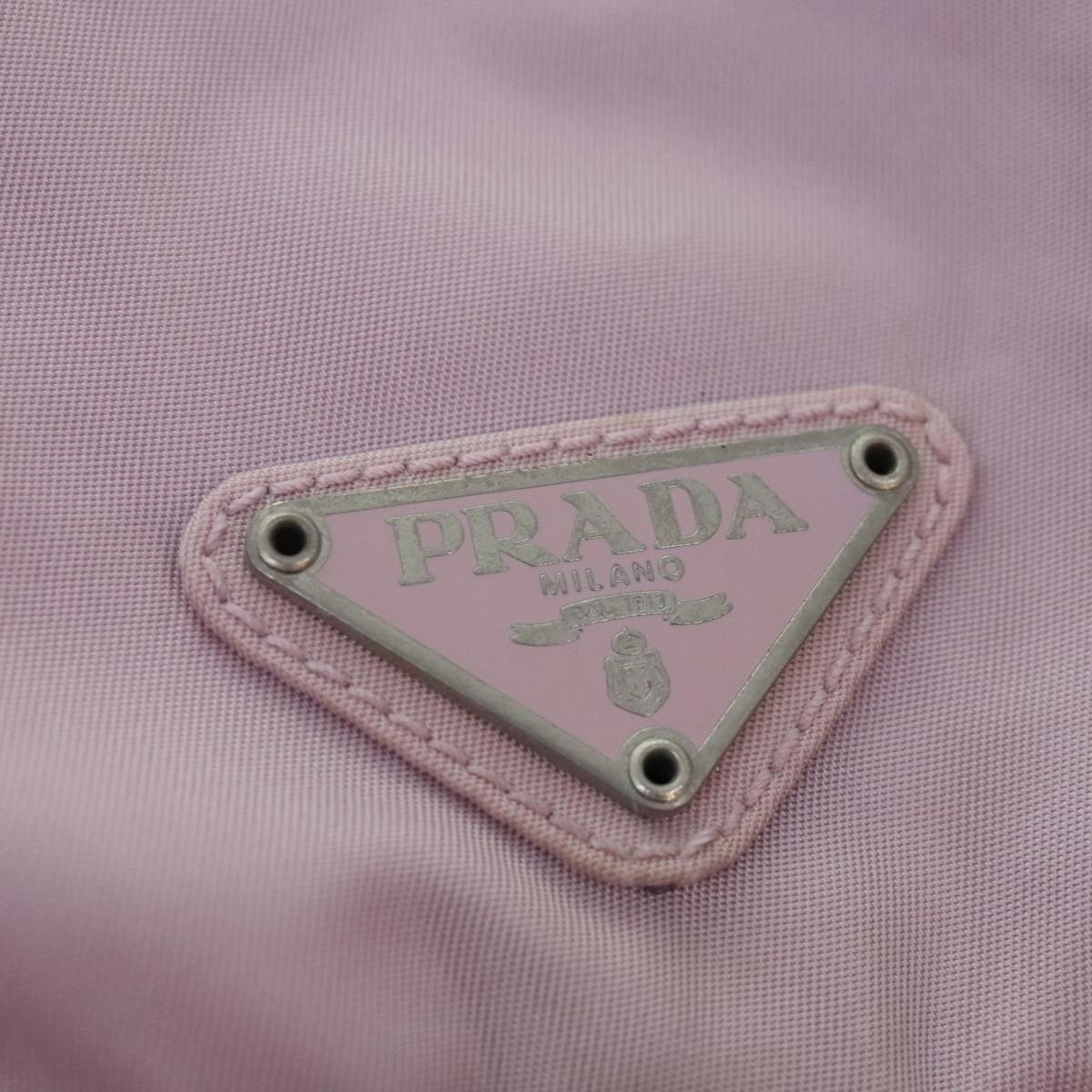 PRADA Backpack Nylon Pink Silver Auth 89617