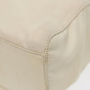 PRADA Hand Bag Nylon White Silver Auth 89620-14