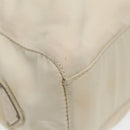 PRADA Hand Bag Nylon White Silver Auth 89620-9