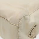 PRADA Hand Bag Nylon White Silver Auth 89620-15