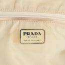 PRADA Hand Bag Nylon White Silver Auth 89620-10