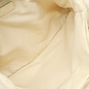 PRADA Hand Bag Nylon White Silver Auth 89620-11