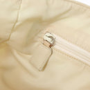 PRADA Hand Bag Nylon White Silver Auth 89620-20