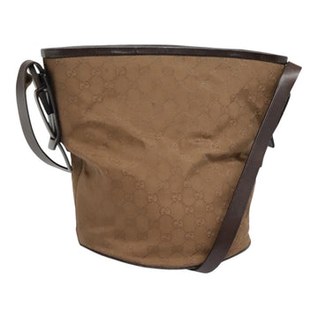 GUCCI GG Canvas Shoulder Bag Brown Silver 106240 Auth 89622