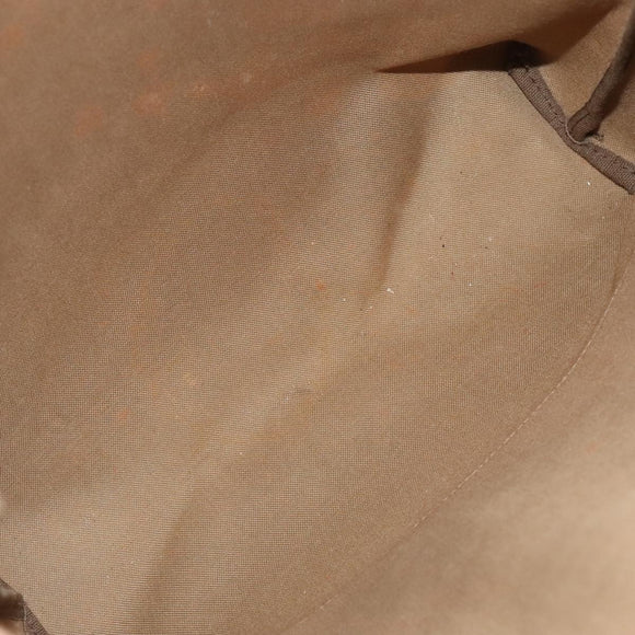 GUCCI GG Supreme Web Sherry Line Tote Bag PVC Leather Beige Auth 89625