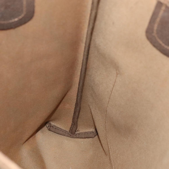 GUCCI GG Supreme Web Sherry Line Tote Bag PVC Leather Beige Auth 89625