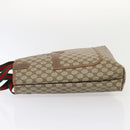 GUCCI GG Supreme Web Sherry Line Tote Bag PVC Leather Beige Auth 89625-4