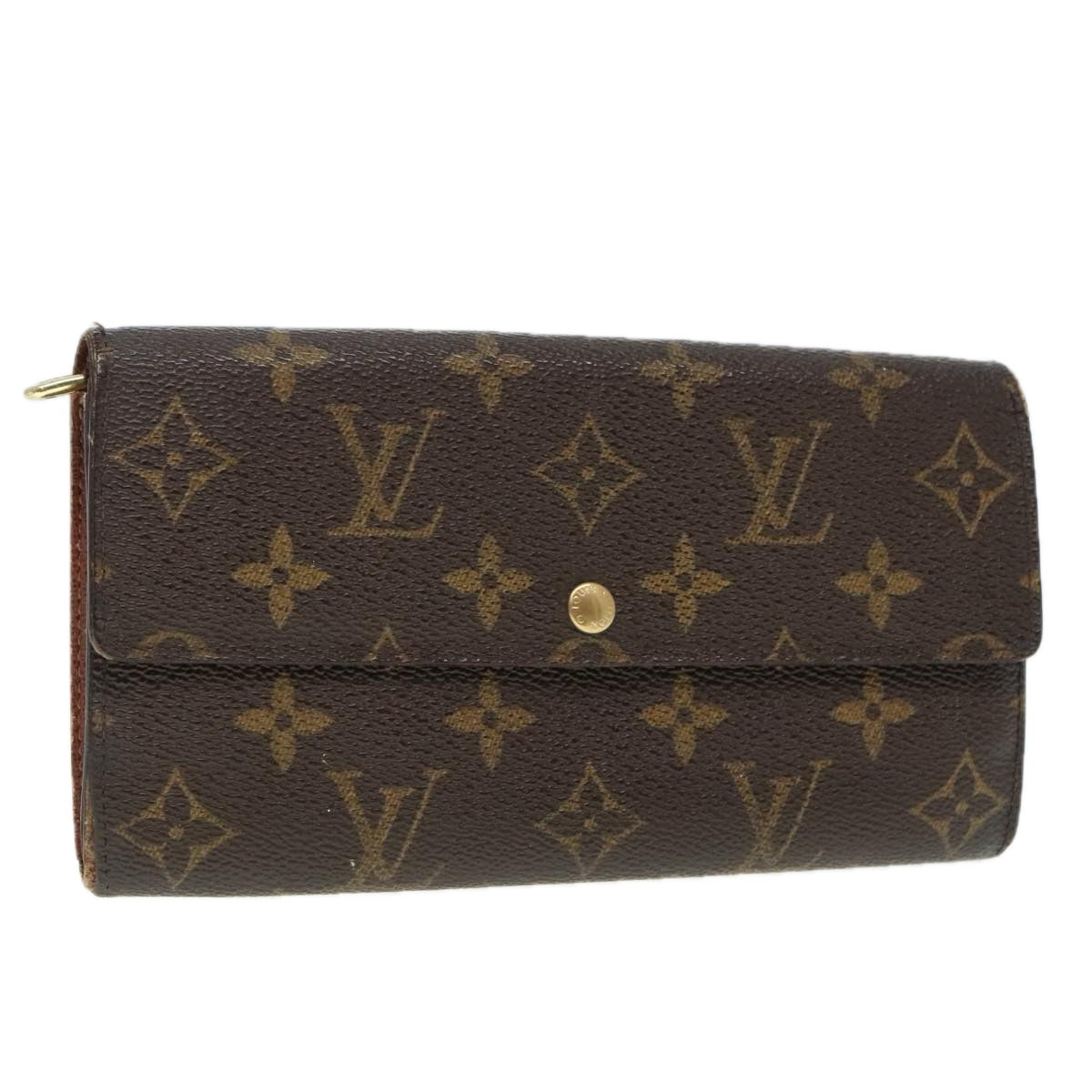 LOUIS VUITTON Monogram Portefeuille Sarah Long Wallet M61734 LV Auth 89634