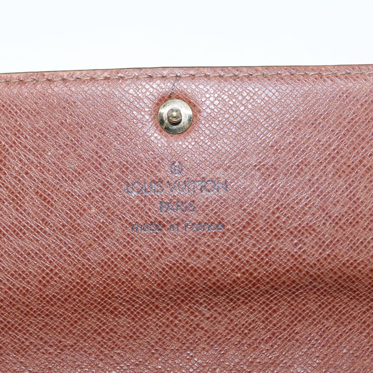 LOUIS VUITTON Monogram Portefeuille Sarah Long Wallet M61734 LV Auth 89634